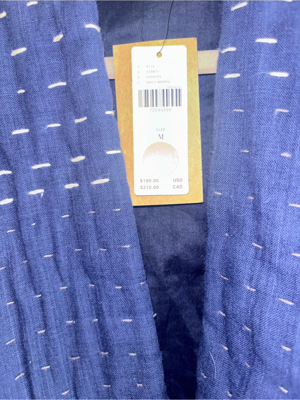 Anthropologie NEERU KUMAR BLANKET KANTHA JACKET NWT M - Picture 6 of 7